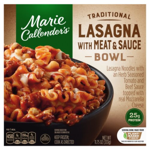 Marie Callender's Traditional Lasagna with Meat & Sauce Bowl, 11.75 oz