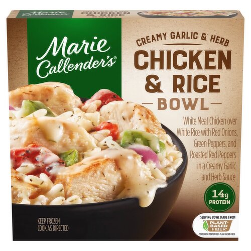 Marie Callender's Creamy Garlic & Herb Chicken & Rice Bowl, 11 oz