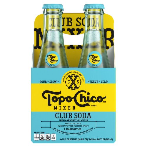 Topo Chico Mixer Club Soda, 7.1 fl oz, 4 count