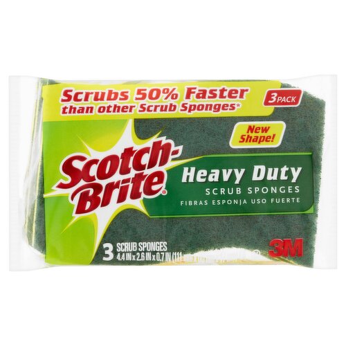 Scotch-Brite Heavy Duty Scrub Sponges, 3 count