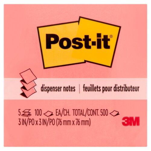 Post-it Dispenser Notes, 500 count