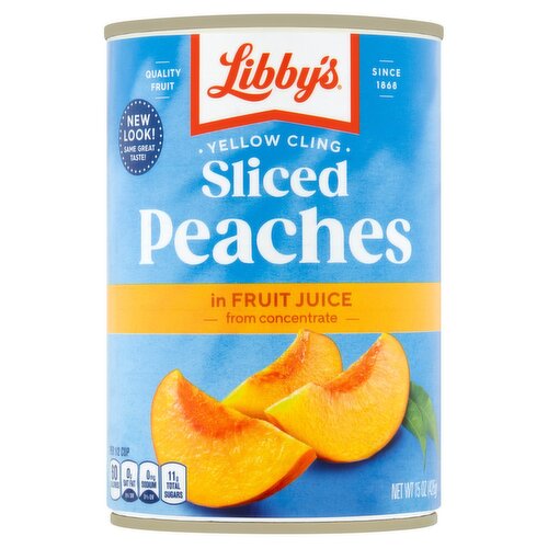 Libby's Yellow Cling Sliced Peaches in Fruit Juice, 15 oz