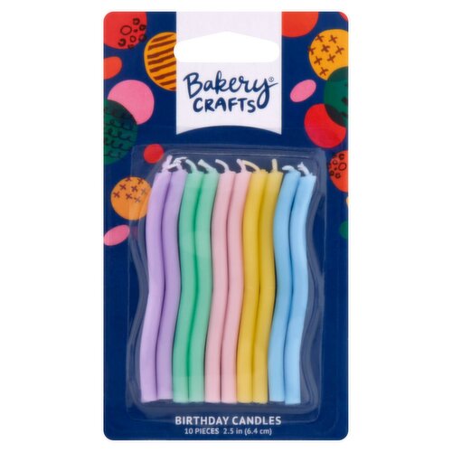 Bakery Crafts 2.5 in Birthday Candles, 10 count