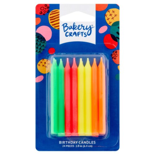 Bakery Crafts Birthday Candles, 24 count