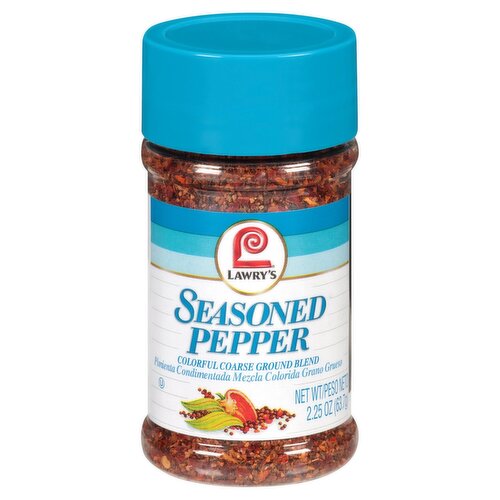 Lawry's Colorful Coarse Ground Blend Seasoned Pepper, 2.25 oz