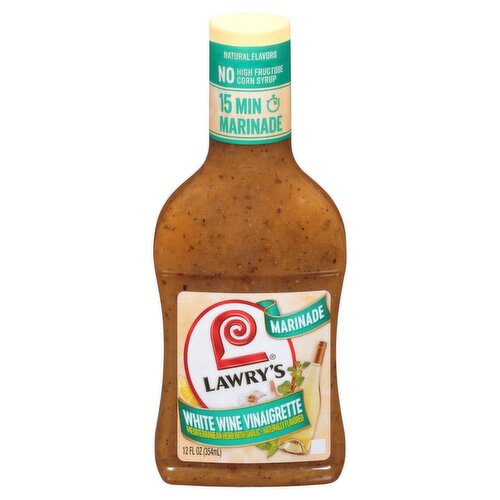 Lawry's White Wine Vinaigrette Mediterranean Herb with Garlic Marinade, 12 fl oz