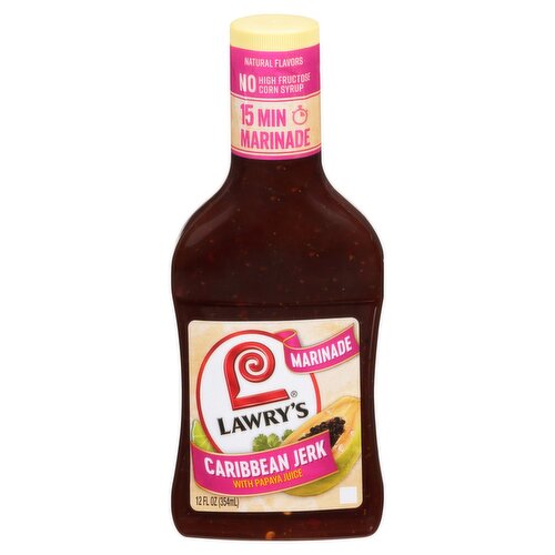 Lawry's Caribbean Jerk With Papaya Marinade, 12 fl oz