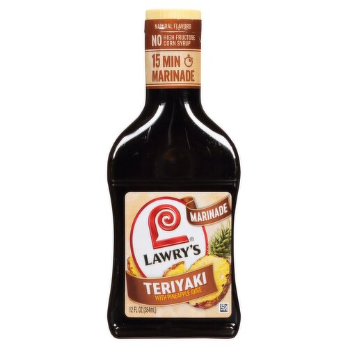 Lawry's Teriyaki With Pineapple Juice Marinade, 12 fl oz