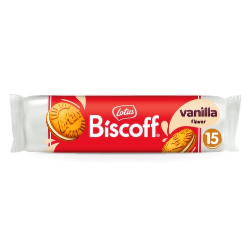 Lotus Biscoff Vanilla Flavor Cookies, 15 count
