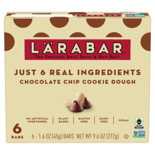 Lärabar Chocolate Chip Cookie Dough Bars, 1.6 oz, 6 count