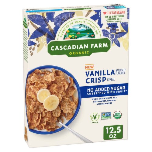 Cascadian Farm Organic No Added Sugar Vanilla Crisp, 12.5 oz