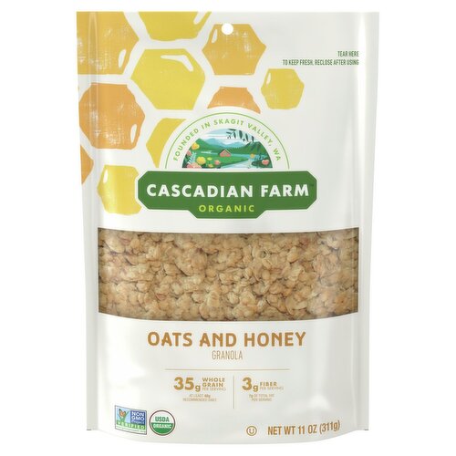 Cascadian Farm Organic Oats and Honey Granola, 11 oz