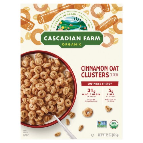 Cascadian Farm Organic Cinnamon Oat Clusters Cereal, 15 oz