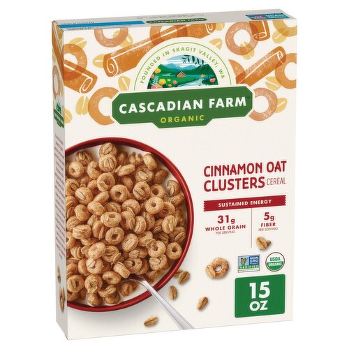 Cascadian Farm Organic Cinnamon Oat Clusters Cereal, 15 oz