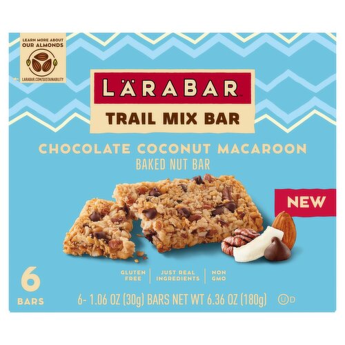 Lärabar Chocolate Coconut Macaroon Baked Nut Trail Mix Bar, 1.06 oz, 6 count