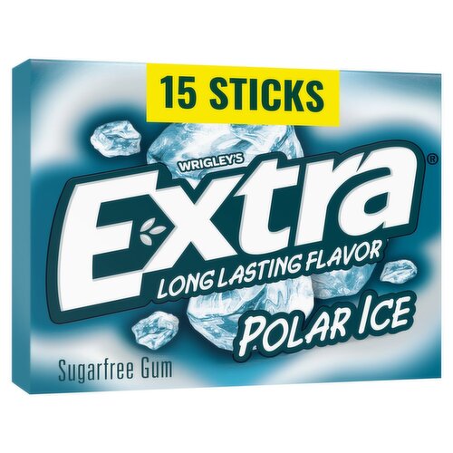 Wrigley's Extra Polar Ice Long Lasting Flavor Sugarfree Gum Sticks, 15 count