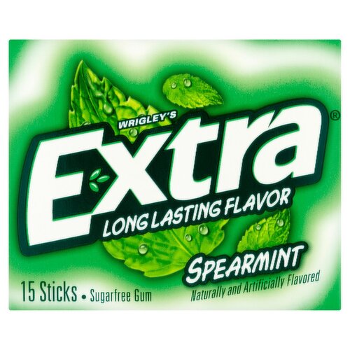 Wrigley's Extra Spearmint Sugarfree Gum, 15 count