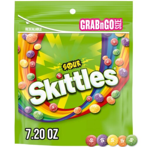 Skittles Sour Bite Size Candies GrabnGo Size, 7.2 oz
