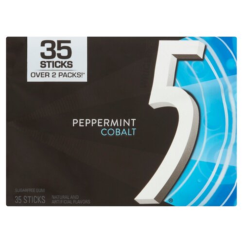 Wrigley's 5 Peppermint Cobalt Sugarfree Gum, 35 count