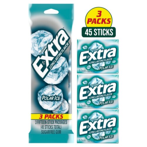 Wrigley's Extra Polar Ice Sugarfree Gum, 45 count