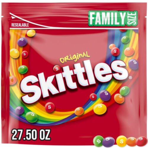Skittles Original Bite Size Candies Family Size, 27.50 oz