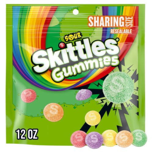 Skittles Sour Soft Candy Gummies Sharing Size, 12.0 oz