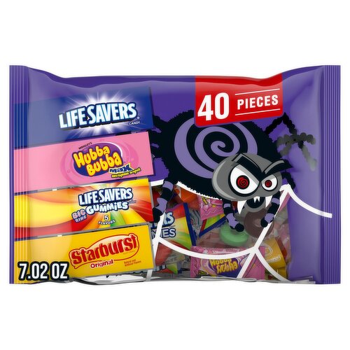 Mars Variety Bag Life Savers, Hubba Bubba and Starburst Candies, 40 count, 7.02 oz