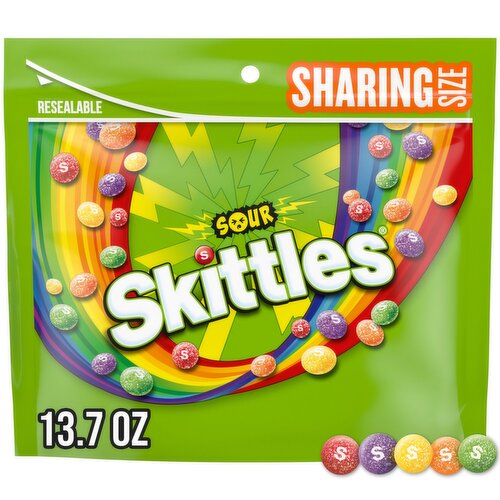 Skittles Sour Bite Size Candies Sharing Size, 13.7 oz
