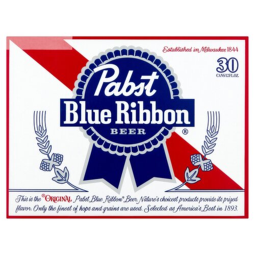 Pabst Blue Ribbon Beer, 30 count, 12 fl oz