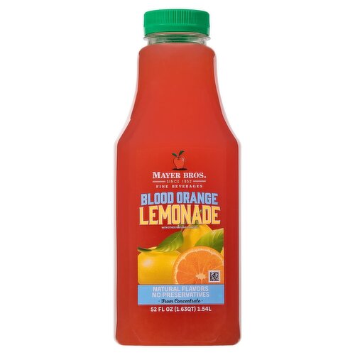 Mayer Bros. Blood Orange Lemonade Beverages, 52 fl oz