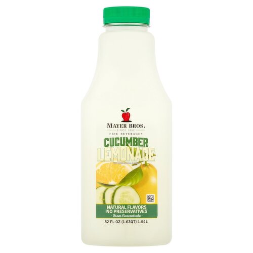 Mayer Bros. Cucumber Lemonade, 52 fl oz