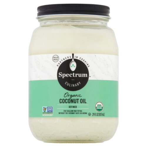 Spectrum Culinary Expeller Pressed Refined Organic Coconut Oil, 29 fl oz