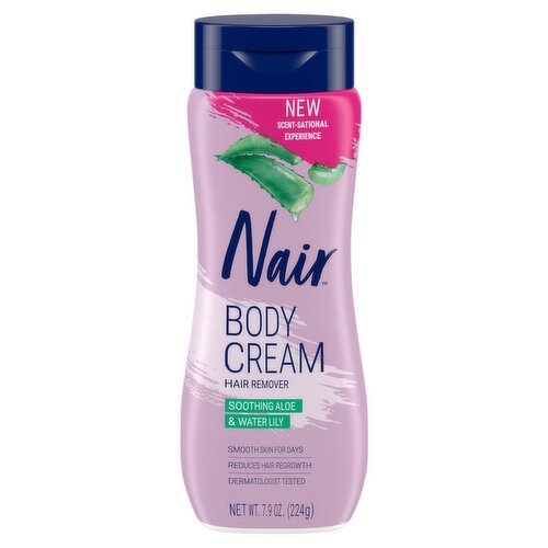 Nair Soothing Aloe & Water Lily Hair Remover Body Cream, 7.9 oz