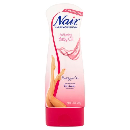 Nair Softening Baby Oil Hair Remover Lotion, 9 oz