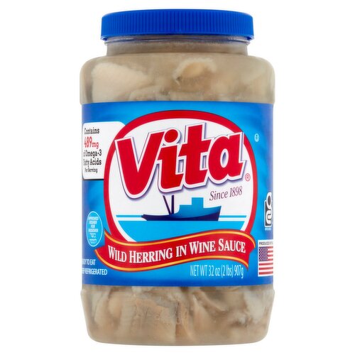 Vita Wild Herring in Wine Sauce, 32 oz