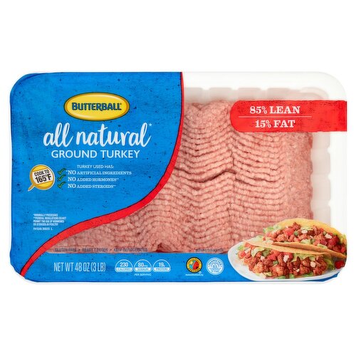 Butterball All Natural Ground Turkey, 48 oz