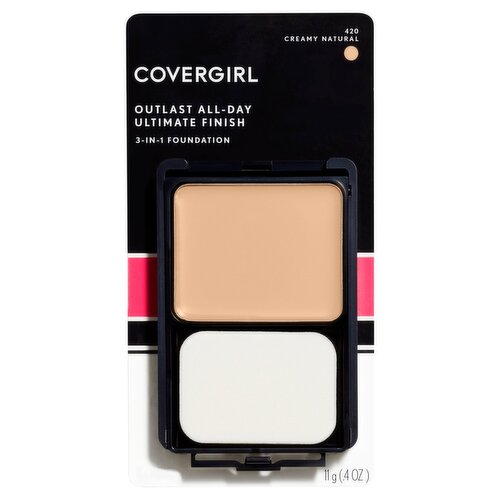 Covergirl Outlast All-Day Ultimate Finish 420 Creamy Natural 3-in-1 Foundation, 11 g