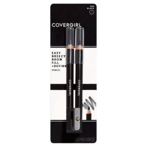 Covergirl Easy Breezy Brow Fill + Define 500 Black Noir Pencils