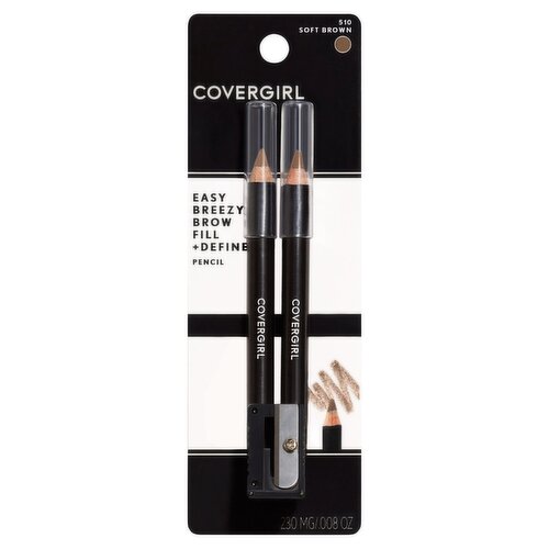 Covergirl Easy Breezy Brow Fill + Define 510 Soft Brown Pencil, .008 oz