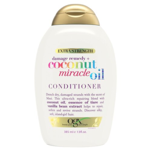 Ogx Extra Strength Damage Remedy + Coconut Miracle Oil Conditioner, 13 fl oz