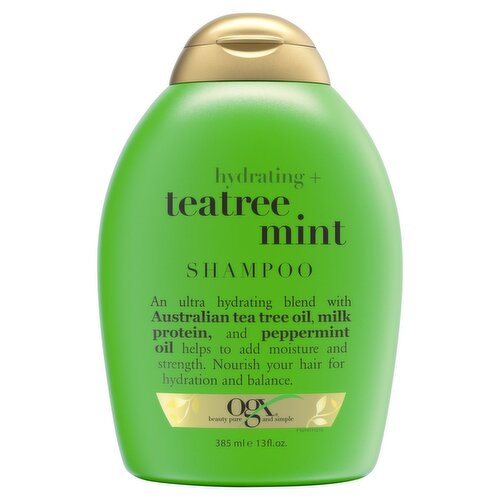 Ogx Hydrating + Teatree Mint Shampoo, 13 fl oz