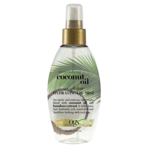 Ogx Nourishing + Coconut Oil Weightless Hydrating Oil Mist, 4 fl oz