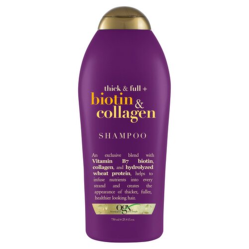 Ogx Thick & Full + Biotin & Collagen Shampoo, 25.4 fl oz