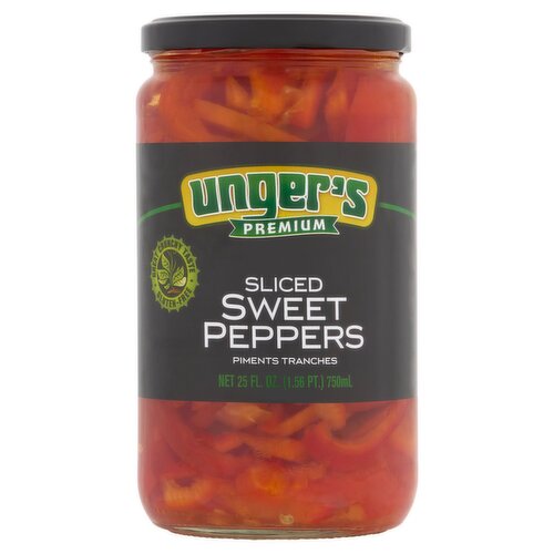 Unger's Premium Sliced Sweet Peppers, 25 fl oz