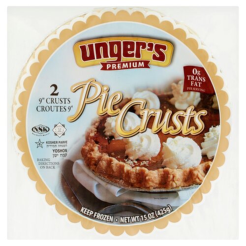 Unger's Premium 9" Pie Crusts, 2 count, 15 oz