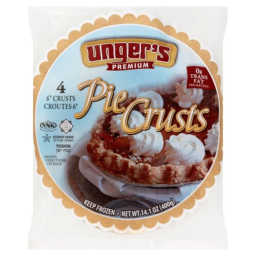 Unger's Premium 6" Pie Crusts, 4 count, 14.1 oz