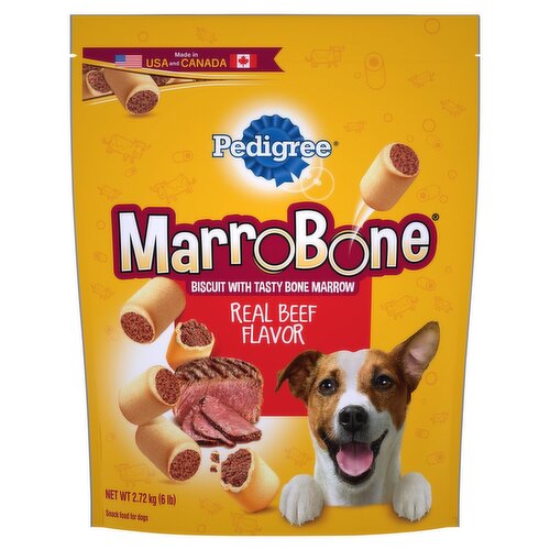 Pedigree MarroBone Real Beef Flavor Snack Food for Dogs, 6 lb