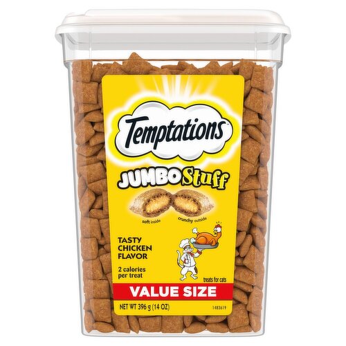 Temptations Jumbo Stuff Tasty Chicken Flavor Treats for Cats Value Size, 14 oz