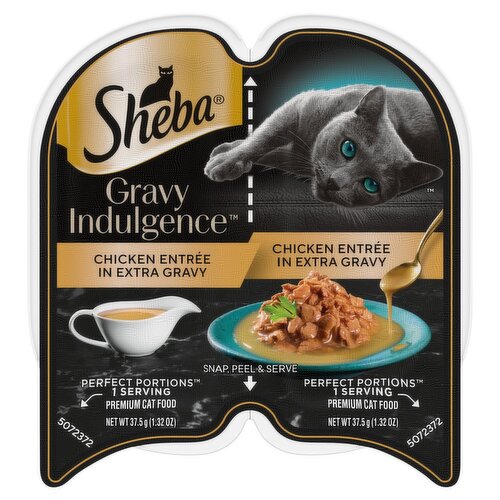 Sheba Gravy Indulgence Chicken Entrée in Extra Gravy Perfect Portions Premium Cat Food, 1.32 oz