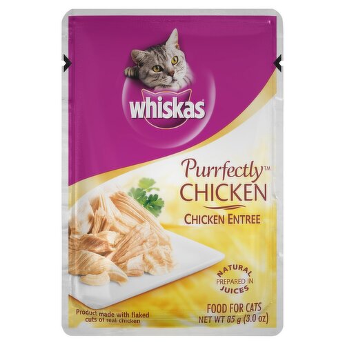 Whiskas Purrfectly Chicken Entree Food for Cats, 3.0 oz